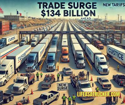 A record-breaking trade surge meets a new roadblock—longer waits, rising costs, and an uncertain future for truckers.