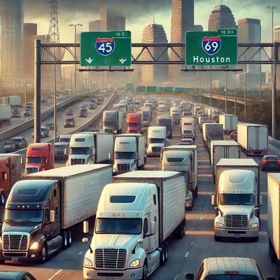 Semi-trucks crawl through Houston’s I-45 and I-69 gridlock. Will relief ever come for truckers?