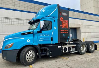 HYDROGEN-POWERED TRUCK IN THE MIDST OF TEST , AND PROVING THEIR WORTH