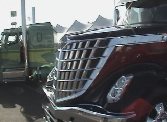 closeup of the ill international big truck