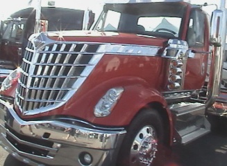 chromed out day cab big truck