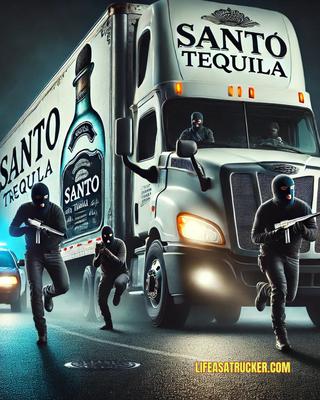 Highway Heist in Progress! Masked thieves hijack a Santo Tequila truck in a daring nighttime robbery. Where’s the tequila now?