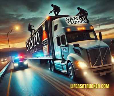 Fast & Furious… Tequila Edition! A $1M Santo Tequila truck vanishes in a double heist—police sirens in the distance, but the tequila is long gone! 